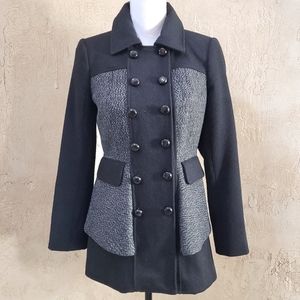 Kensie Black D/B Peplum Jacket